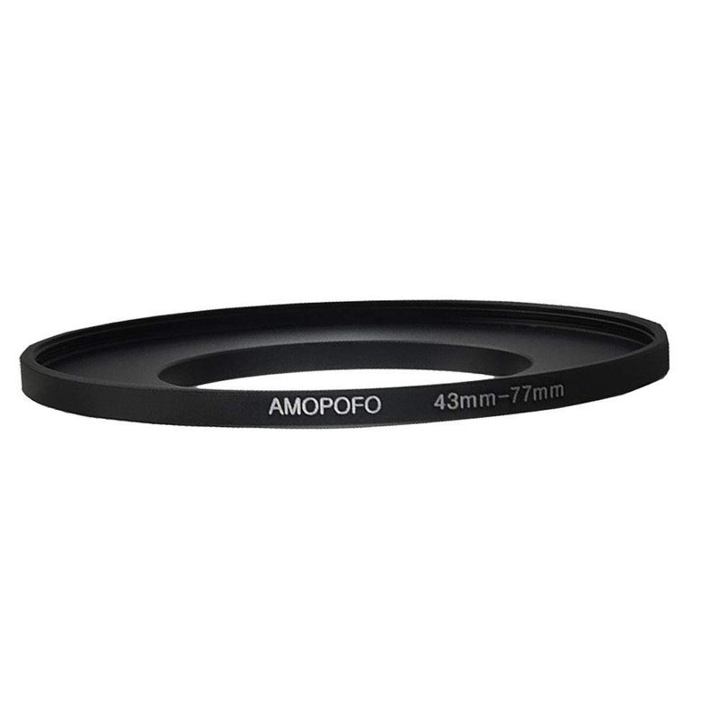 Amopofo 43mm to 77mm Metal Step Up Ring Adapter for Canon,for Nikon,for Sony,for Fuji, Camera Lenses & UV,ND,CPL Camera Filters, Made from CNC Machined Space Aluminum with Matte Black Electroplated Finishâ€¦ - Image 4
